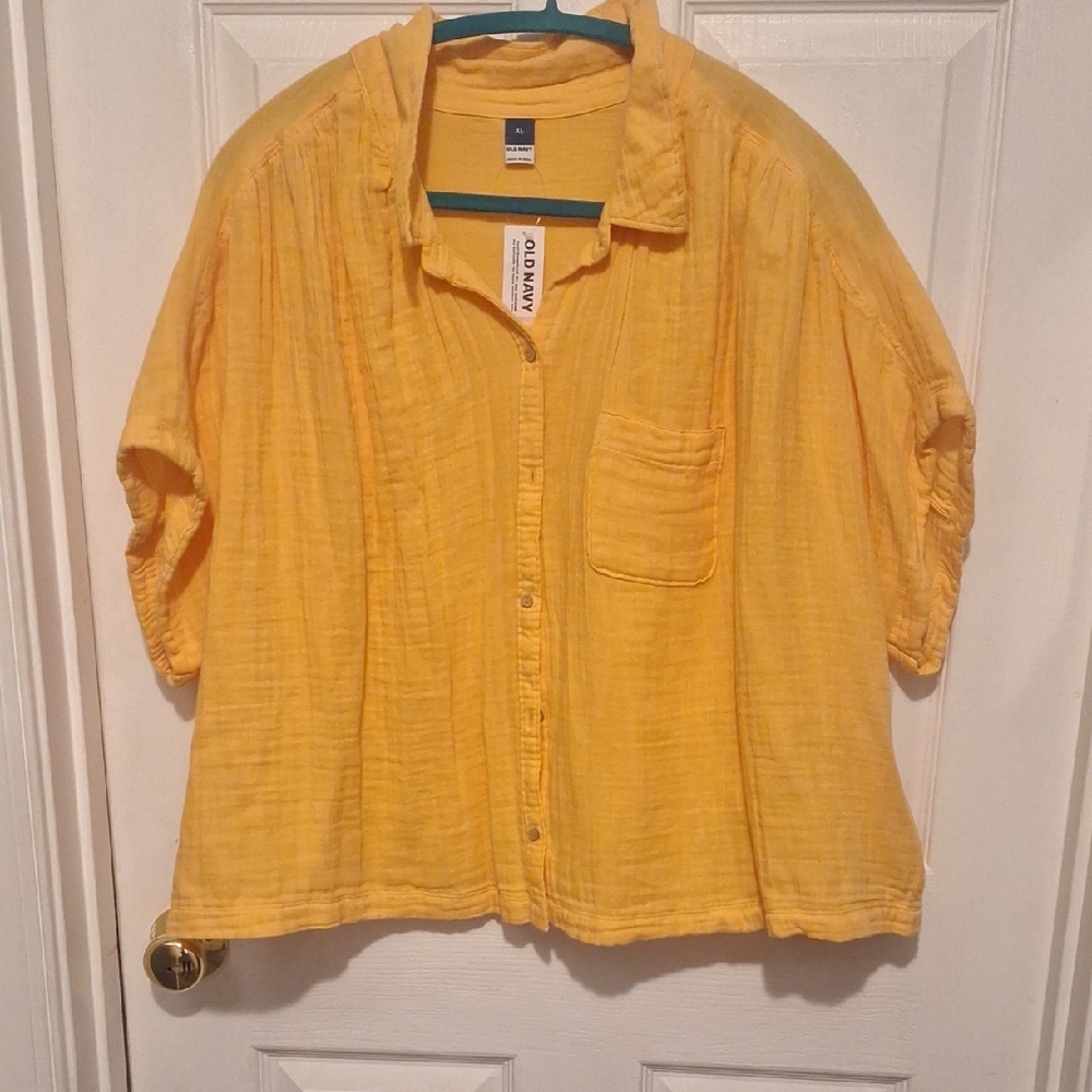 Old Navy Sunlit Yellow Casual Shirt.**